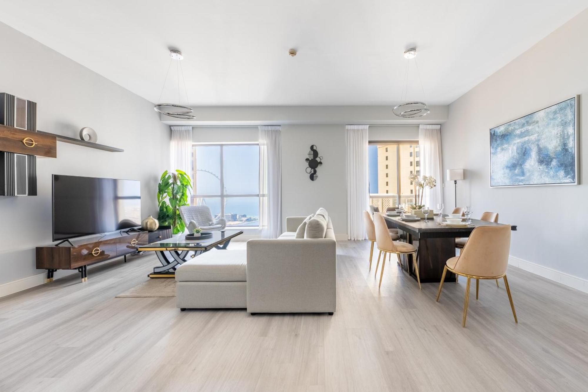 Luxury Jbr - Full Sea View - Free 5* Beach Resorts Access Dubai Luaran gambar