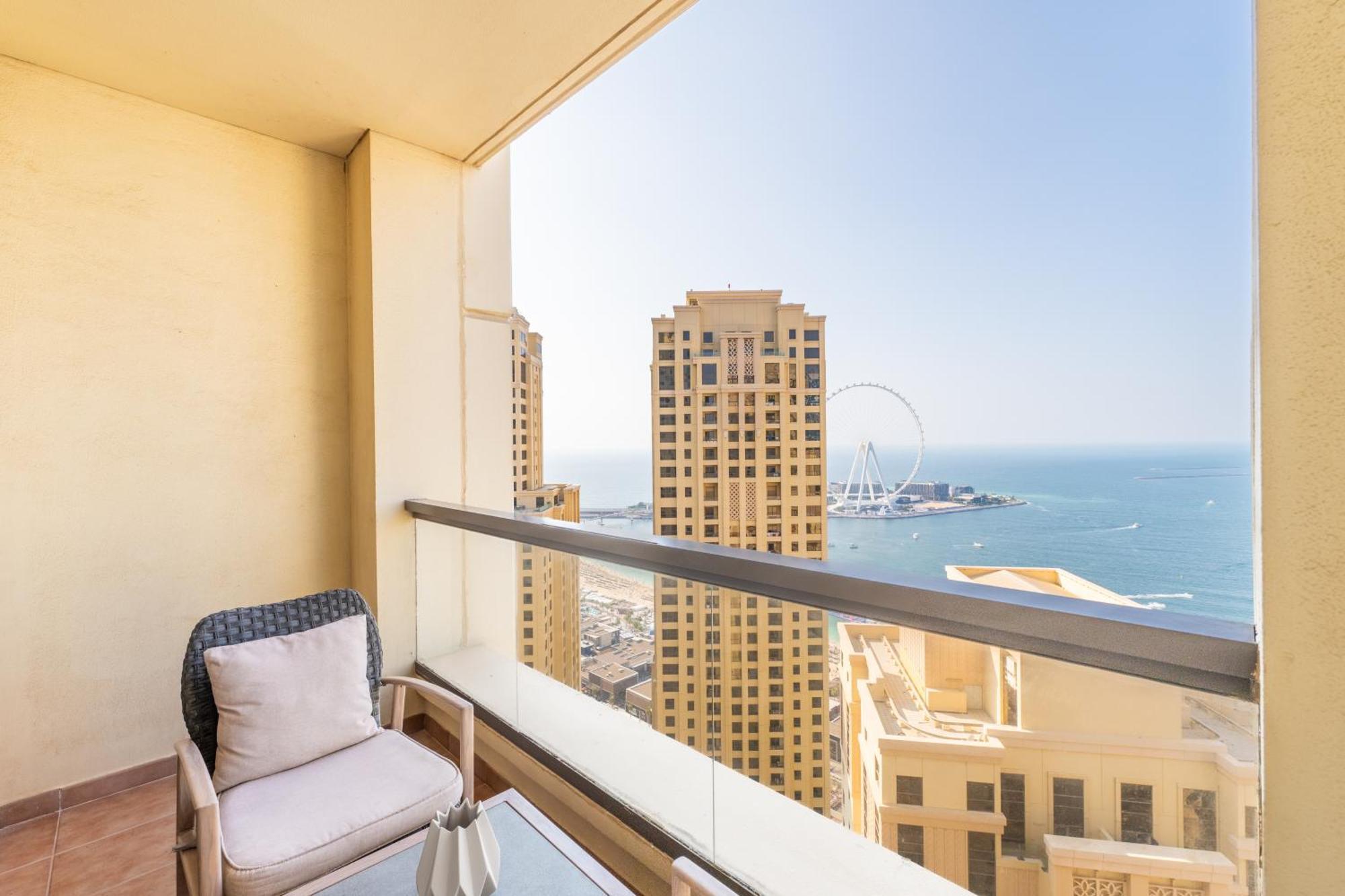 Luxury Jbr - Full Sea View - Free 5* Beach Resorts Access Dubai Luaran gambar